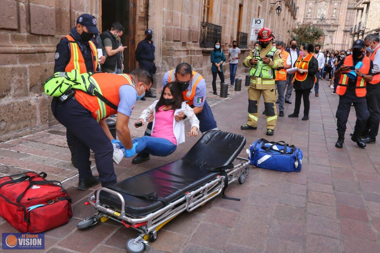 Participa Michoacán en el Primer Simulacro Nacional de sismo 2021