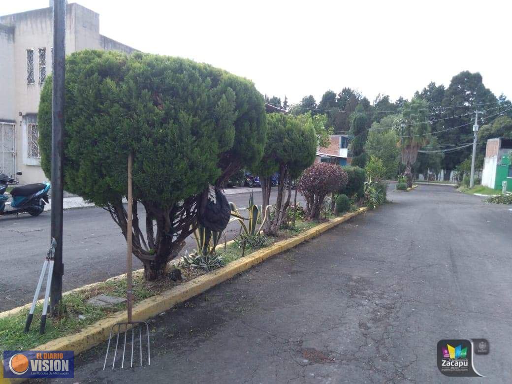 Gobierno de Zacapu, promueve acciones de limpieza y mantenimiento en espacios públicos