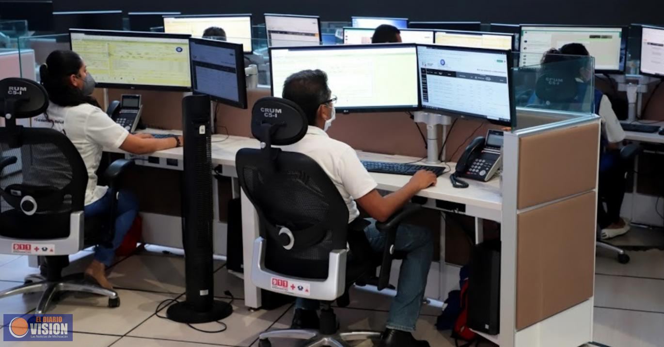 Más de 10 mil michoacanos han sido atendidos a través de las líneas 800 y 911