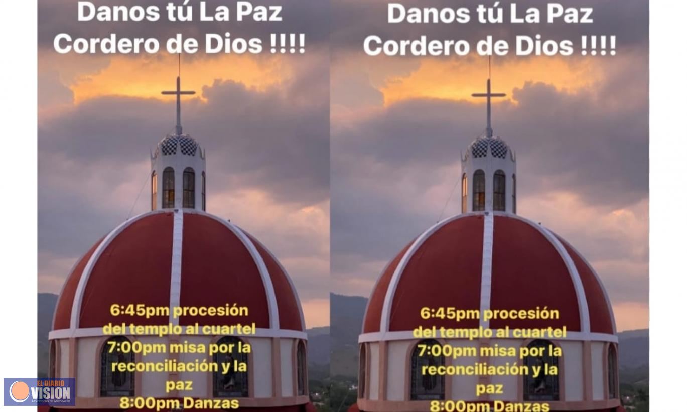 Este día se realizará una misa por la reconciliación y paz en el Aguililla