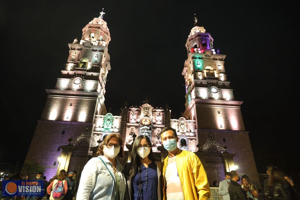 Con gran éxito, Gobierno de Morelia reactiva “Luces de Catedral”