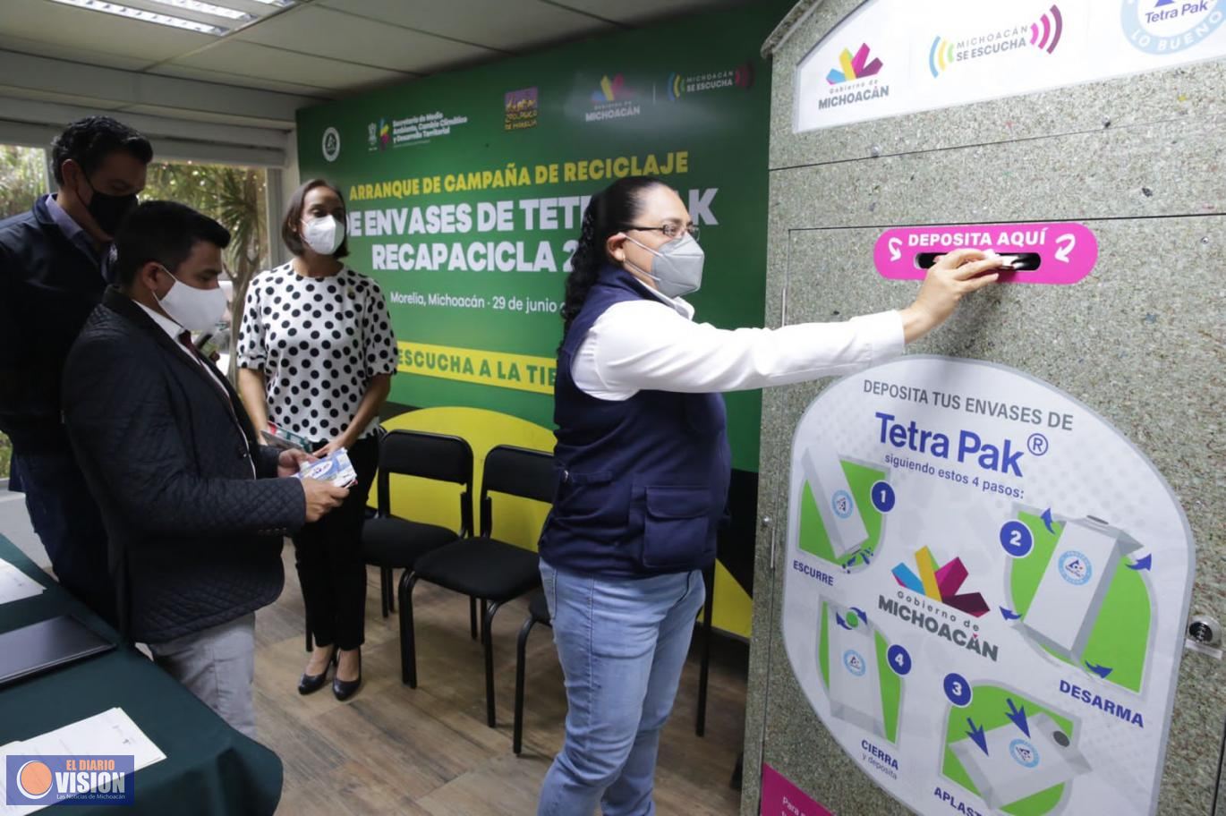 Inicia Michoacán campaña para reciclar envases de cartón