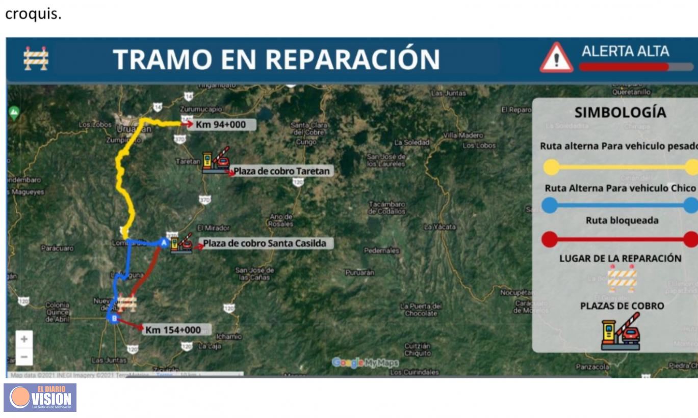 Cierre temporal por obras de reparación y fortalecimiento en la Siglo XXI 