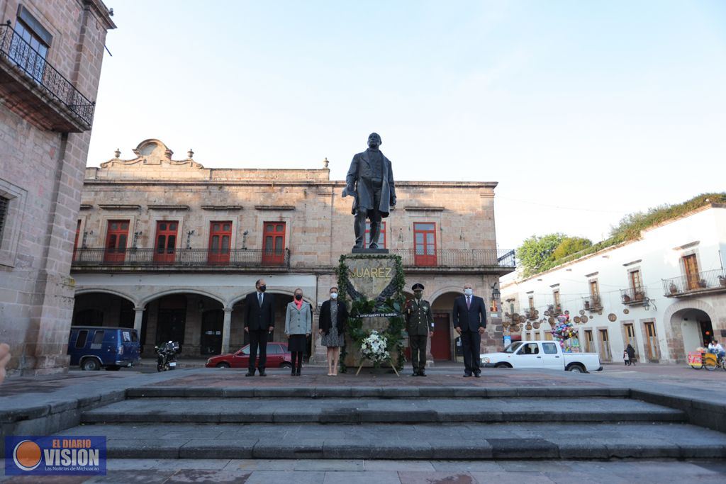 Gobierno de Morelia conmemora el CXLIX aniversario luctuoso de Benito Juárez García