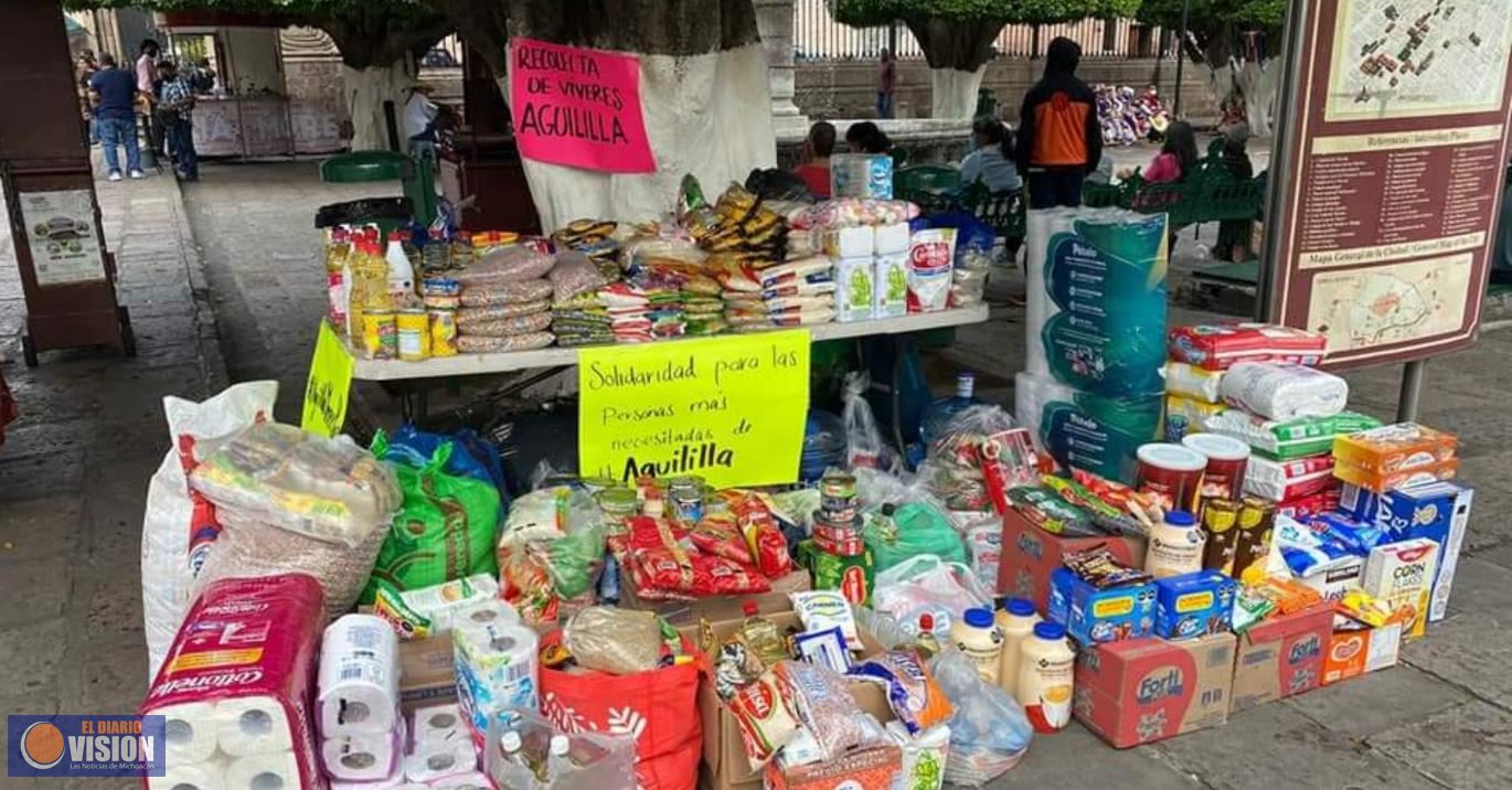 Poco a poco, llega ayuda para Aguililla 