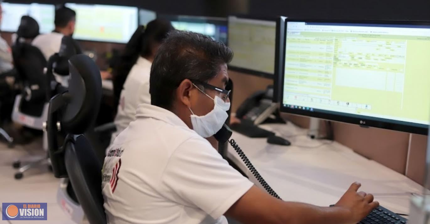 Atendidos 11 mil 997 michoacanos a través de las líneas 800 y 911
