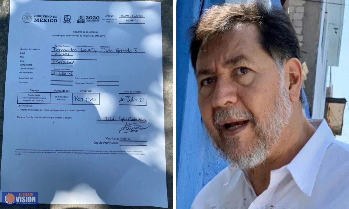 Gerardo Fernández Noroña da positivo a COVID-19