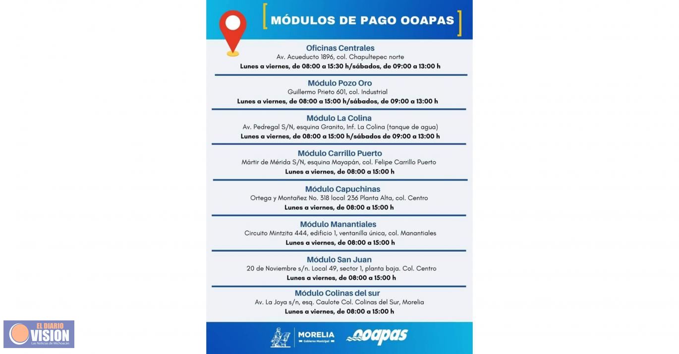 OOAPAS Morelia anuncia medidas preventivas en oficinas centrales