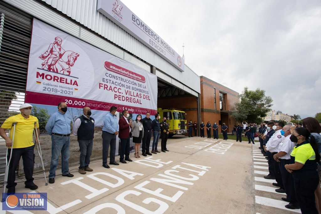 Gobierno de Morelia cumple e inaugura Estación de Bomberos de Villas del Pedregal
