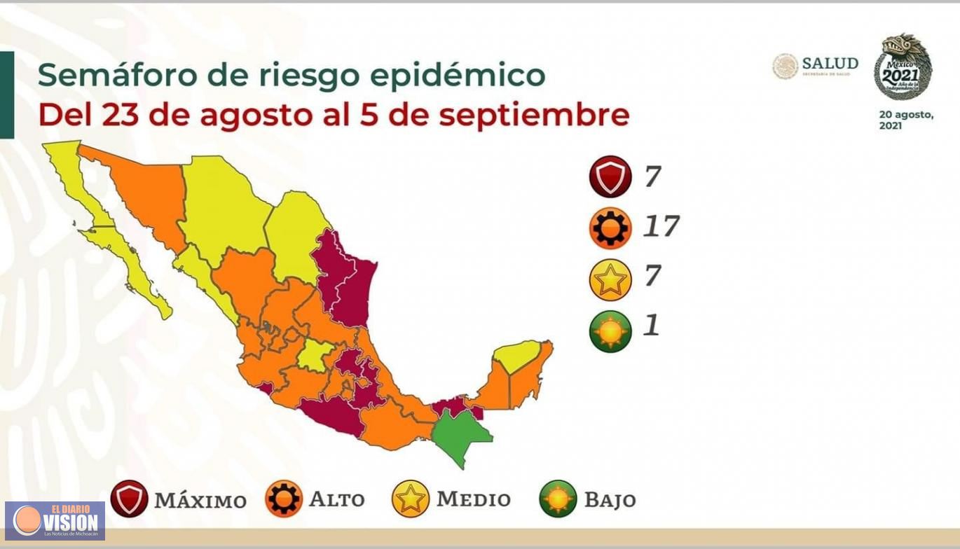 Se mantendrá Michoacán en Semáforo Naranja la próxima semana