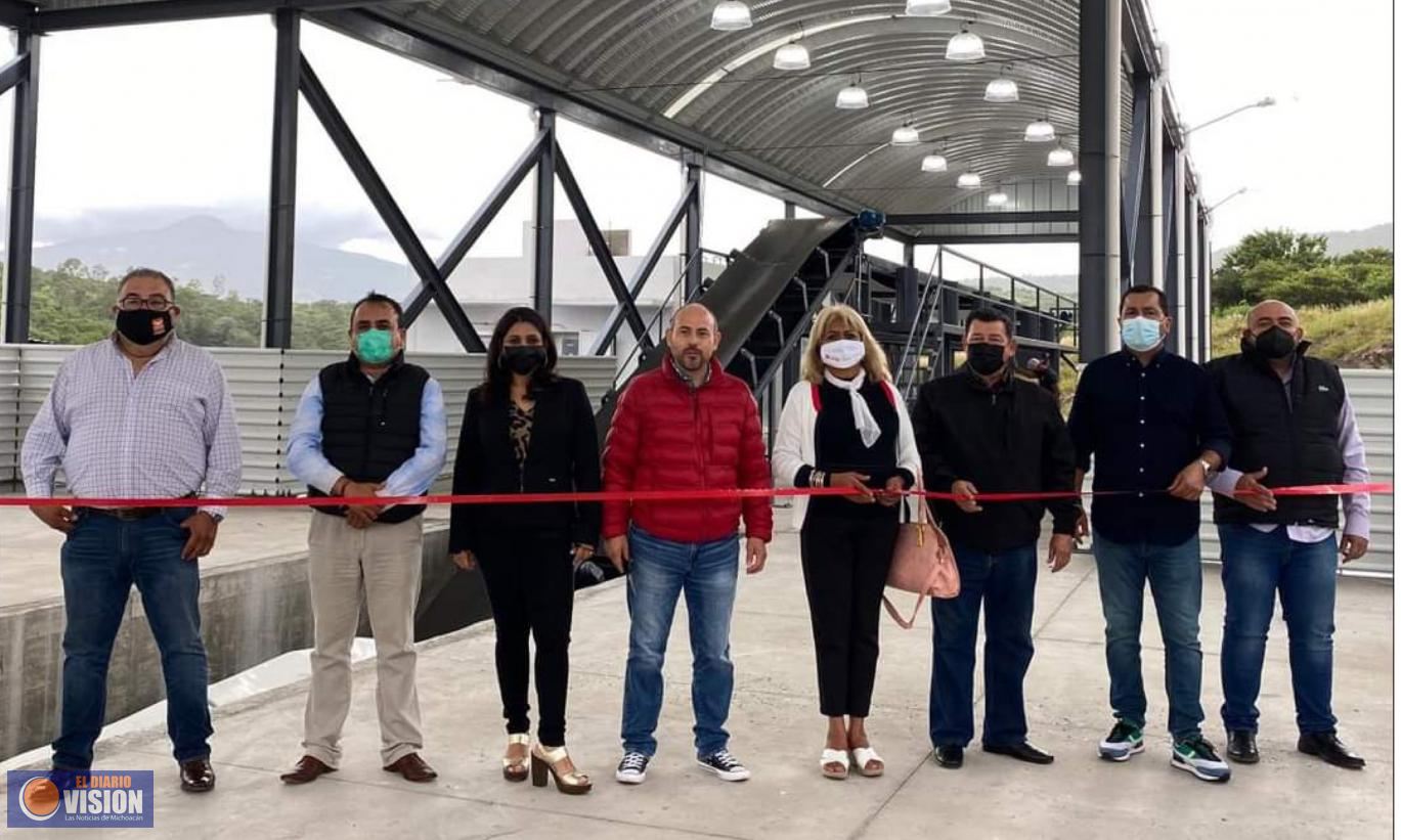Eric Gaona García, inauguró la planta recicladora de residuos sólidos