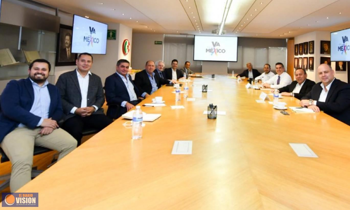 PRI, PAN y PRD acuerdan seguir trabajando la coalición “Va por México”