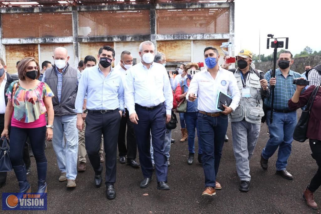 Ramírez Bedolla revisa proyecto para reactivar central de abastos en Zitácuaro