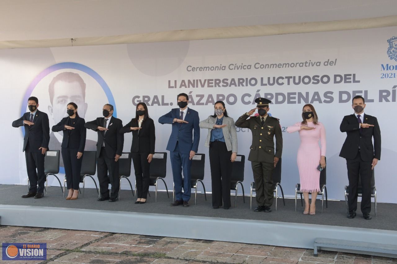Alfonso Martínez, encabezó ceremonia del LI aniversario luctuoso del General Lázaro Cárdenas del Río