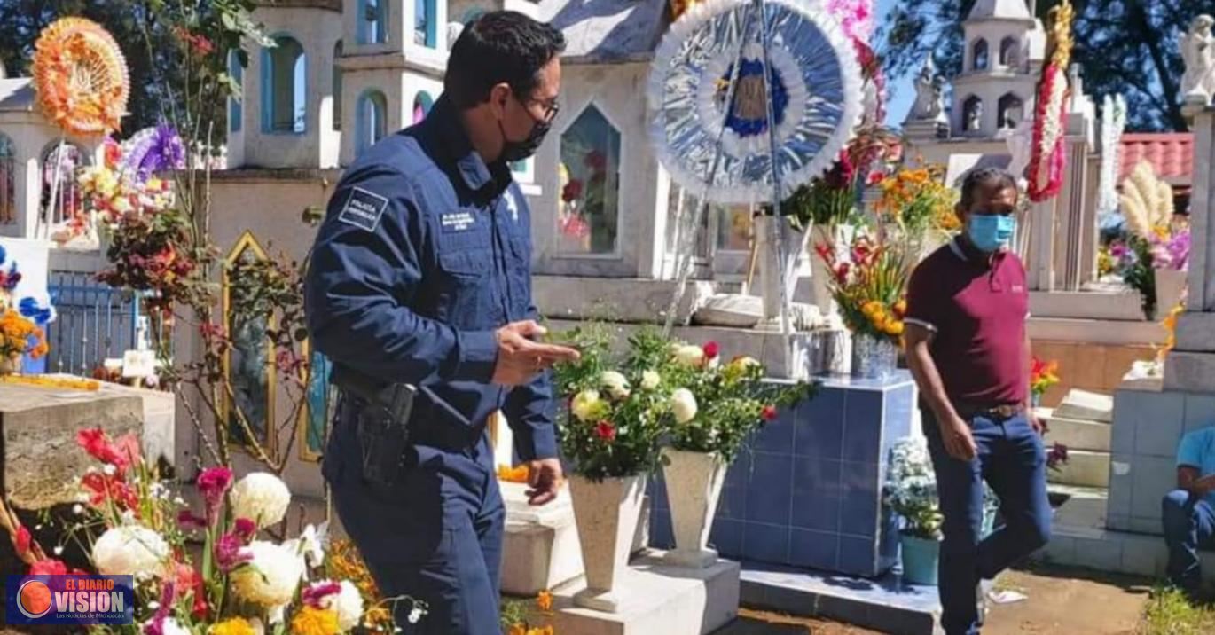 Seguridad Pública de Zacapu, mantiene vigilancia permanente en  panteones