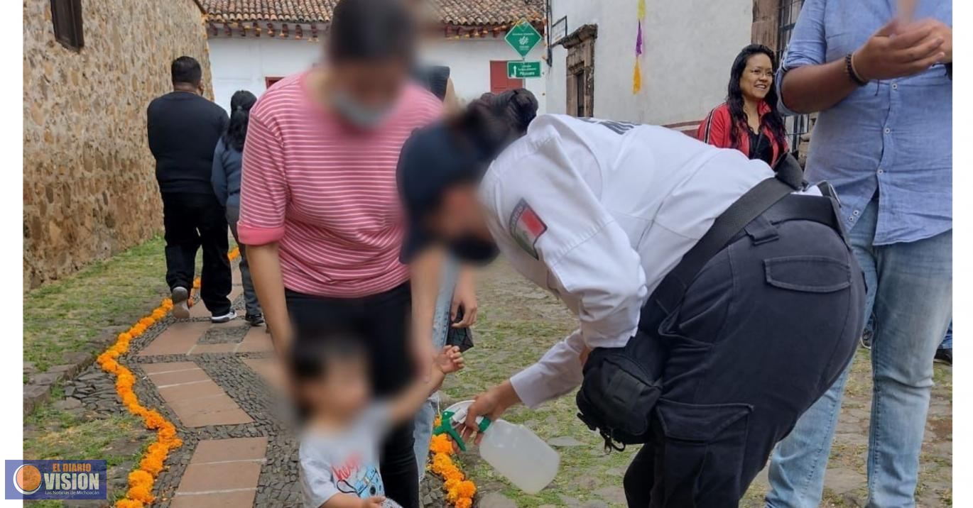 Policía de Pátzcuaro recupera a 4 niños extraviados durante la jornada del 2 de noviembre