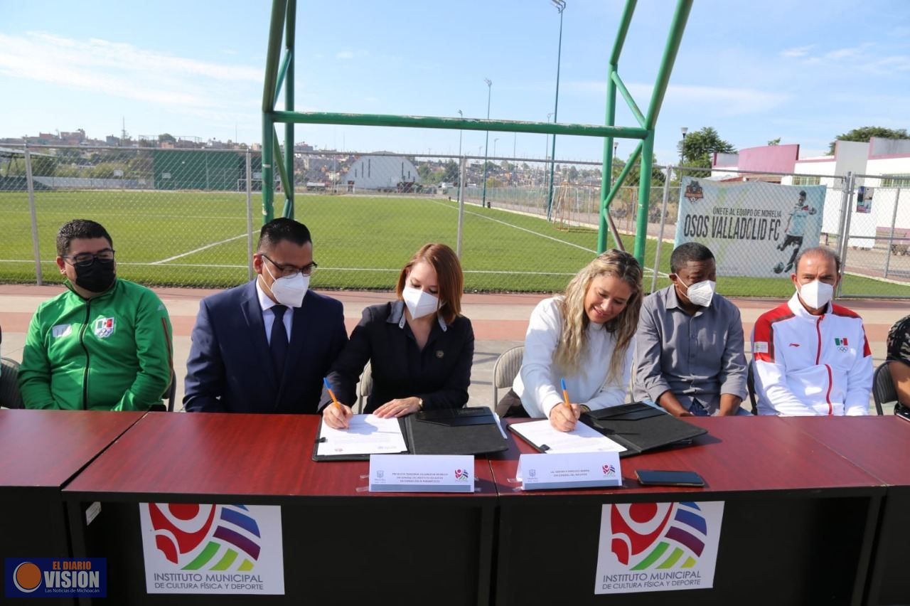 IMCUFIDE y AMBUMED signan convenio en beneficio de deportistas morelianos