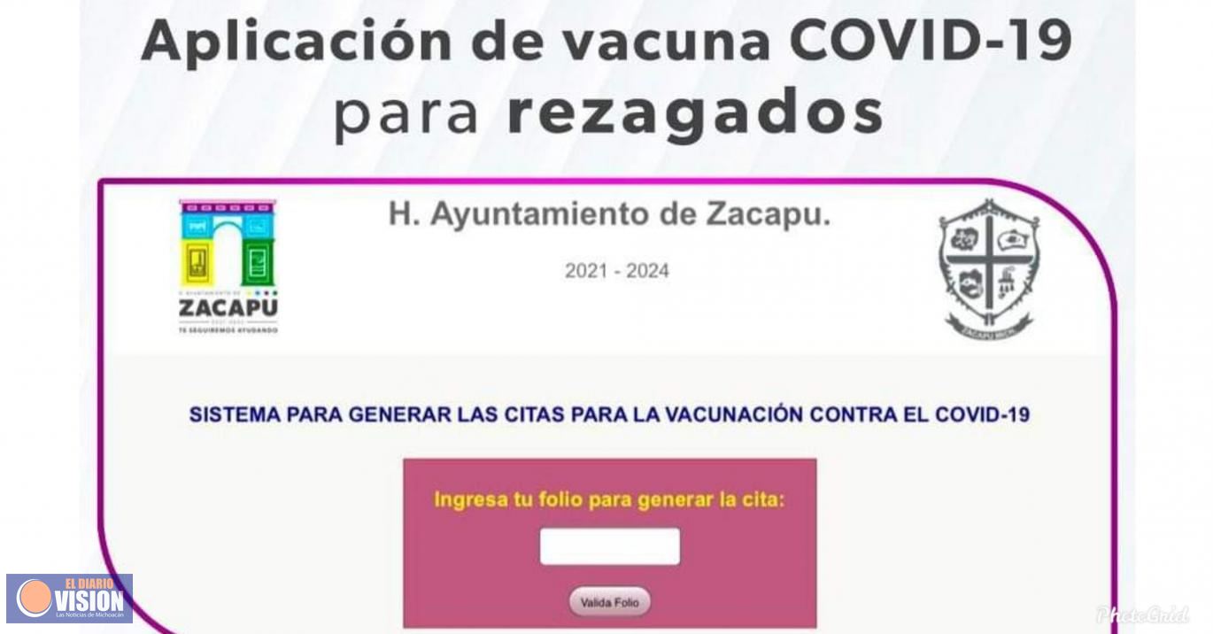 Se aplicarán diez mil dosis de la vacuna Cancino para rezagados en Zacapu