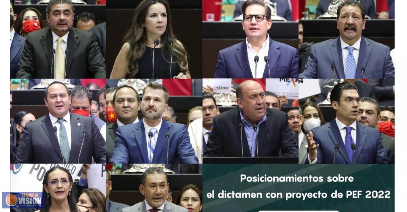 Morena, PAN, PRI, PVEM, PT, MC y PRD fijan posición sobre el dictamen del PEF  2022