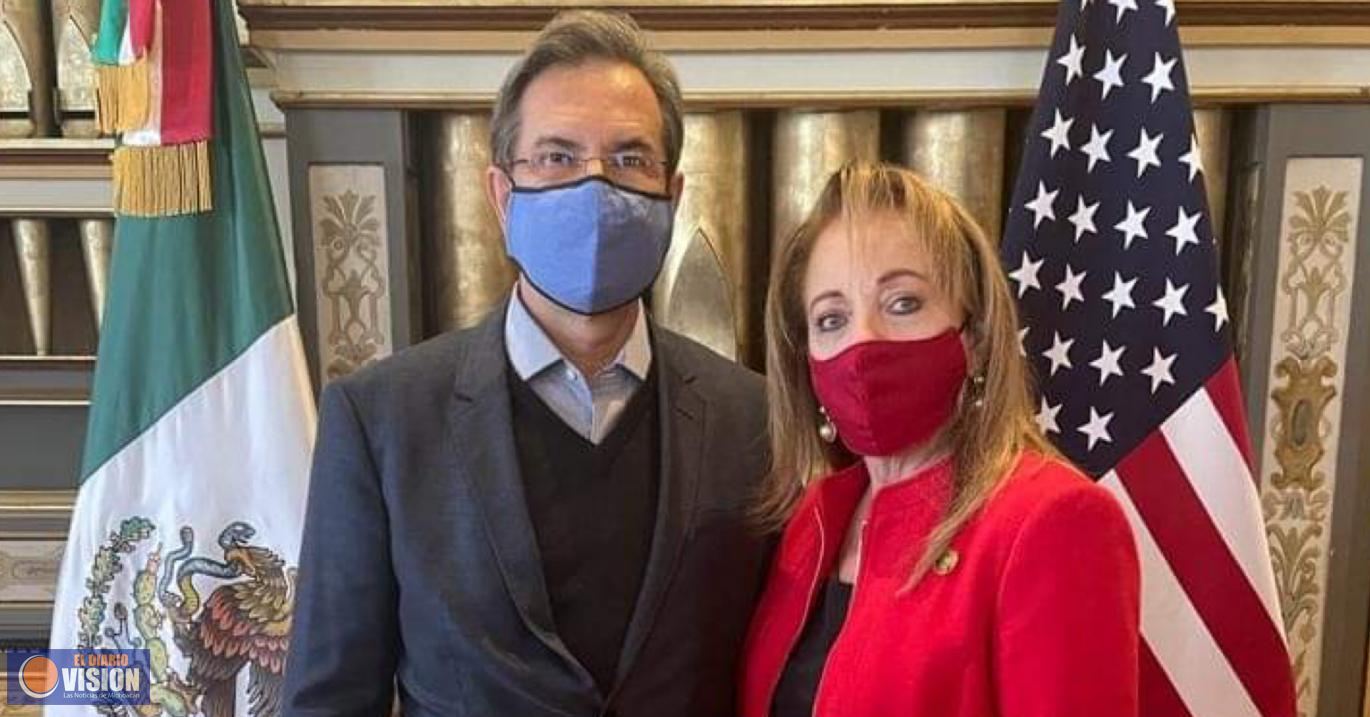 María Elena Serrano, se reunió con el Embajador de México en Estados Unidos, Esteban Moctezuma