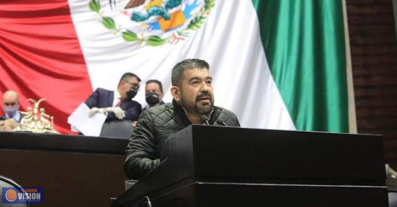 Paco Huacus presenta exhorto para que federación y gobierno de Michoacán atiendan inseguridad