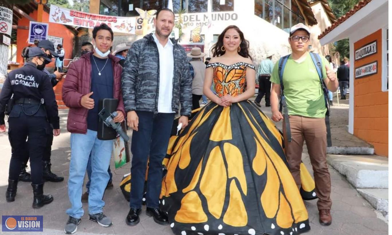 Mauricio Prieto, asistió a la Apertura de los Santuarios de Mariposa Monarca, en el Rosario