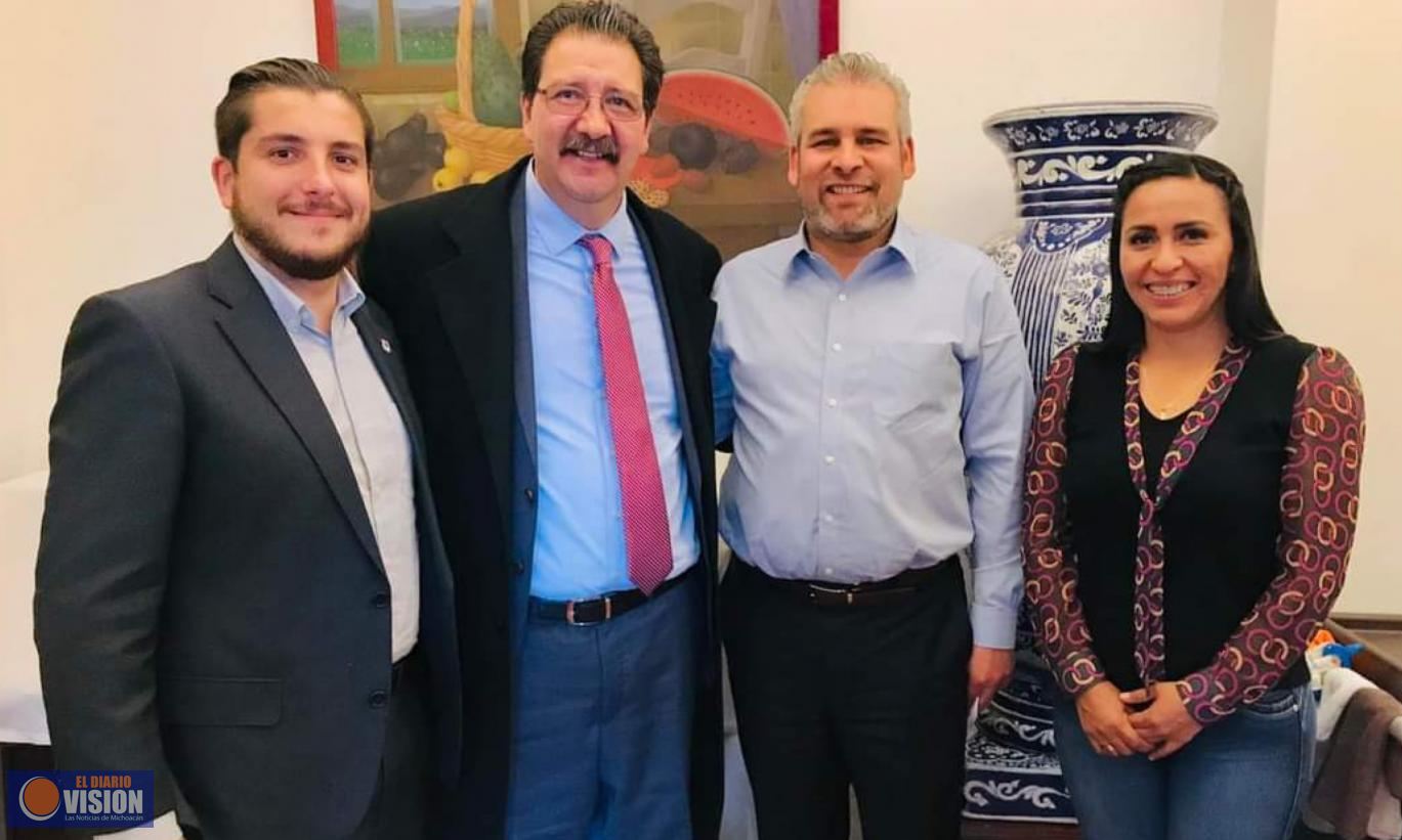 Reginaldo Sandoval, se reunió con el gobernador de Michoacán, Alfredo Ramírez