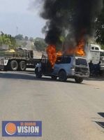 Quema de carros por detención de personas 