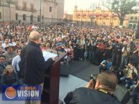 mitin de renuncia 