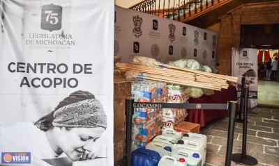 75 Legislatura abre Centro de Acopio en solidaridad con Guerrero
