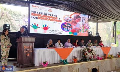 SNTE sección 18 festeja a las y los educadores de Michoacán en su día 