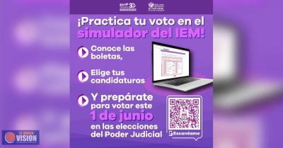 Practica cómo votar en la elección judicial del 1 de junio