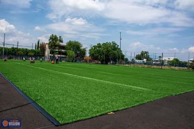 Administración de Yarabí Ávila construye cancha de fútbol 7, lleva 75 por ciento de avance