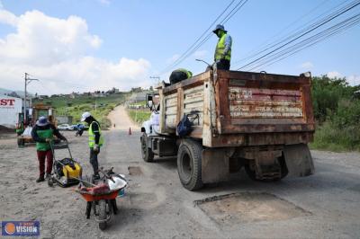 Gobierno de Morelia realiza jornadas permanentes de bacheo en distintos puntos de la ciudad