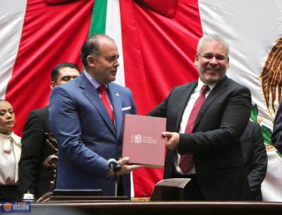 Michoacán recuperó el rumbo, pero aún quedan pendientes: Baltazar Gaona, al recibir 5° Informe