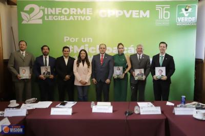El GPPVEM presentó su Segundo Informe de Actividades Legislativas en la 76 Legislatura