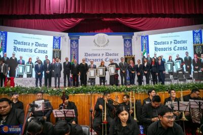 Recipiendarios del grado de Doctorado Honoris Causa, engrandecen el Escudo Nicolaita: Yarabí Ávila 